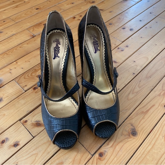 Hale Bob Mary Jane Leather Heels - Picture 2 of 9